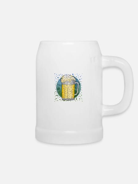 Becher - Bierkrug - Weiß