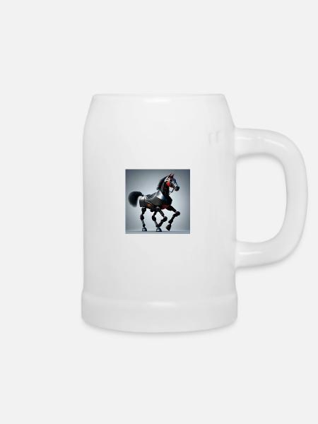 Roboterpferd Version 1 - Bierkrug - Weiß