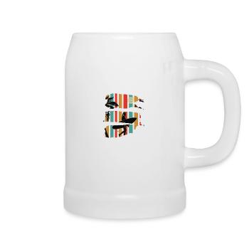 Mood été plage surf - Chope en céramique - blanc - Droite