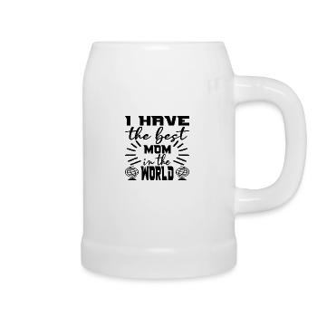 I have the best Mom in the World - Beer Mug - white - Right