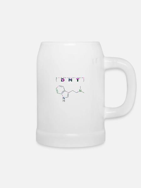 DMT-Molekül - Bierkrug - Weiß