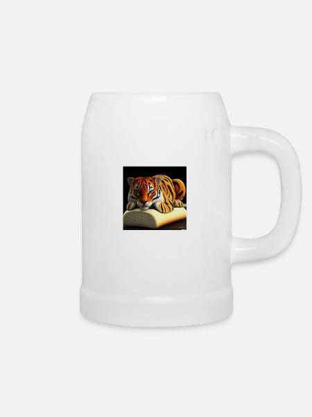 Fühl den Tiger in dir - Bierkrug - Weiß