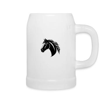 Horse Horse Head Pony - Beer Mug - white - Right