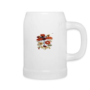 Folk art composition #26 - Beer Mug - white - Right