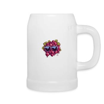 Bunch of Maria grapes - Beer Mug - white - Right