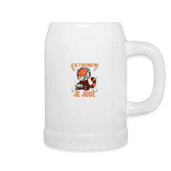 Je joue je n'entends pas Gaming gamer cadeaux - Chope en céramique - blanc - Droite