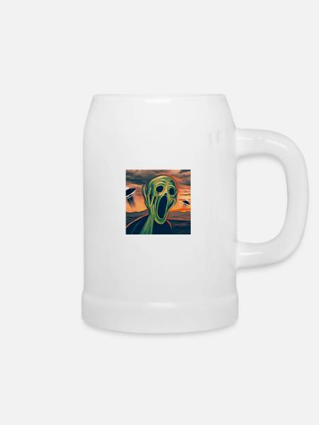 Der UFO-Schrei - Bierkrug - Weiß