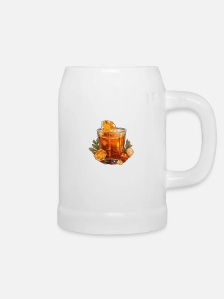 Honigglas mit Edelsteinen - Bierkrug - Weiß