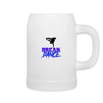 break dance - Bierkrug - Weiß - Rechts
