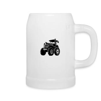 Traktor - Bierkrug - Weiß - Rechts
