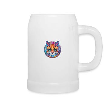 Bambino Katze Rasse Bunte Aquarell Illustration - Bierkrug - Weiß - Rechts