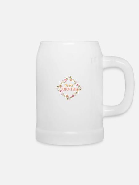 Beste Influencerin! personalisierbar - Bierkrug - Weiß