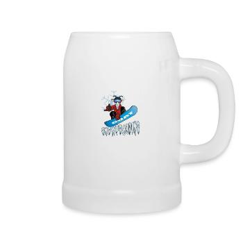 Snowboard de chèvre - Le plus grand de tous les temps - Chope en céramique - blanc - Droite