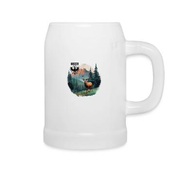 Tyrolean Adler & Hirsch is loyal to the state of Tyrol - Beer Mug - white - Right