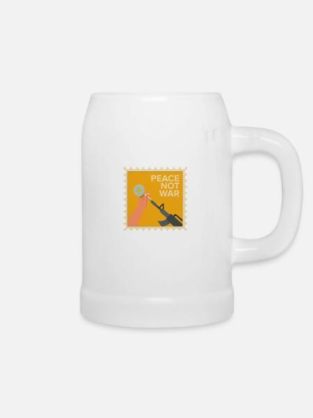 Peace not war - Bierkrug - Weiß