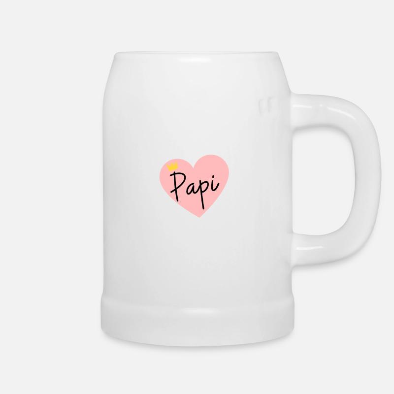 Papi! Personalisierbares Design - Bierkrug - Weiß