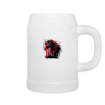 Scary Zebra - Beer Mug - white - Right