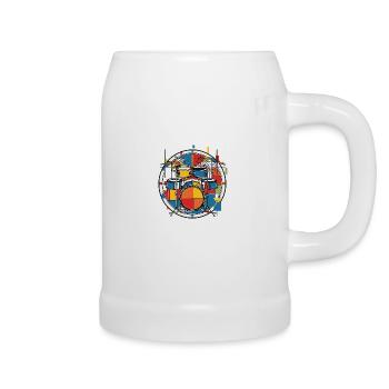 Drums colorful - Bierkrug - Weiß - Rechts