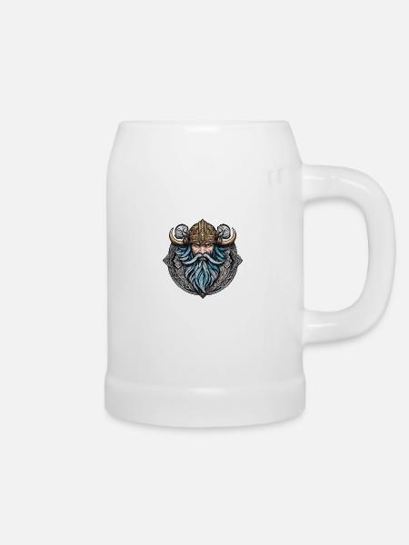 Wikinger Odin Thor Walhalla - Bierkrug - Weiß