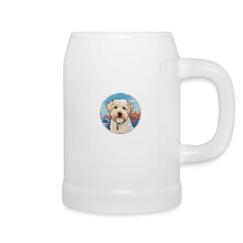 Glen Of Imaal Terrier chien race Cartoon Kawaii Wat - Chope en céramique - blanc - Droite