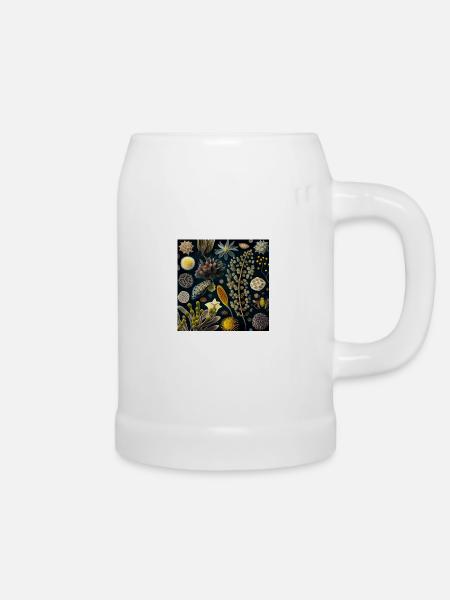 Meerespflanzen - Bierkrug - Weiß