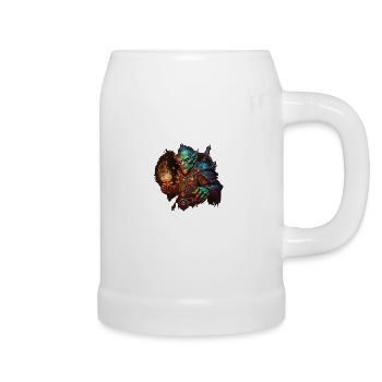 Chaman orc - Chope en céramique - blanc - Droite