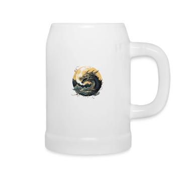 Rise of the dragon - Beer Mug - white - Right