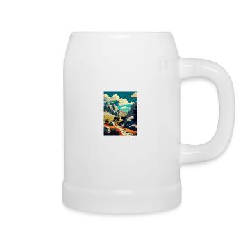Velebit du Nord Croatie Affiche de voyage vintage WPA - Chope en céramique - blanc - Droite