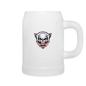 Army War Military Uniform Force Soldier Camouflage - Beer Mug - white - Right