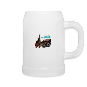 Eiffel Tower Hollywood Magic – City Magic at Nach - Beer Mug - white - Right