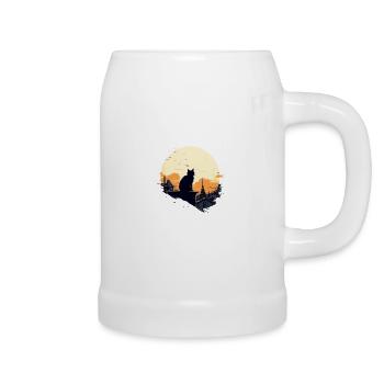 Lonely cat - Beer Mug - white - Right