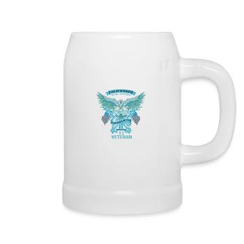 Army War Military Uniform Force Soldier Veteran - Beer Mug - white - Right