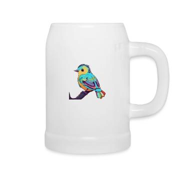 Bip coloré - Chope en céramique - blanc - Droite