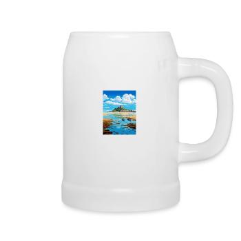 Marazion Cornwall Vintage Reiseposter Souvenir - Bierkrug - Weiß - Rechts