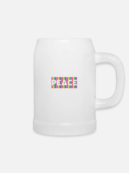 Pride Peace - Bierkrug - Weiß