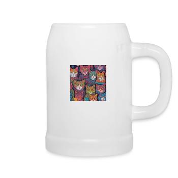 Colorful Cats - Beer Mug - white - Right