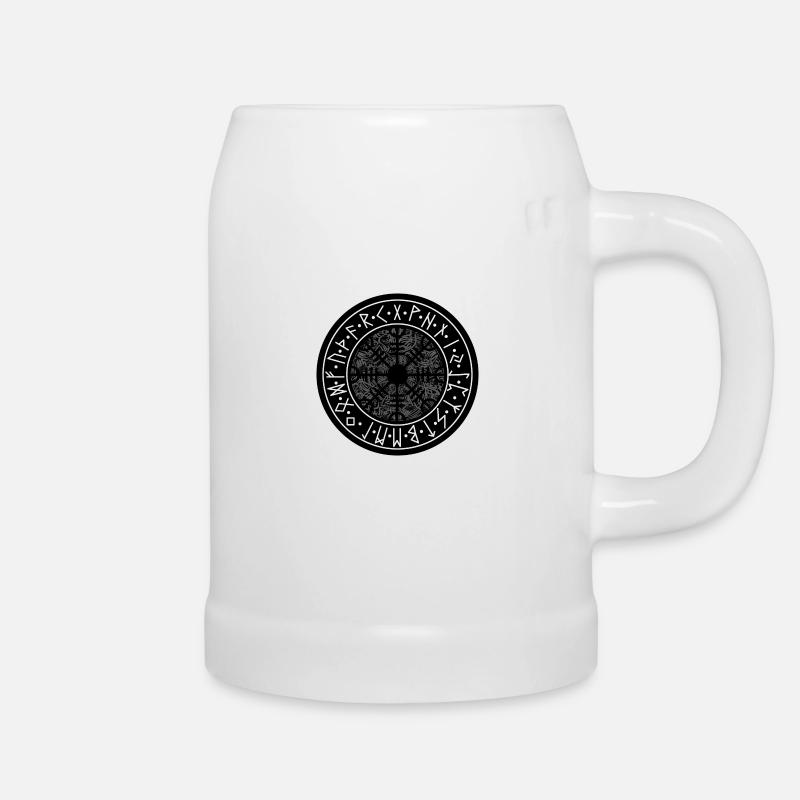 Ältester Futhark / Runen - Bierkrug - Weiß
