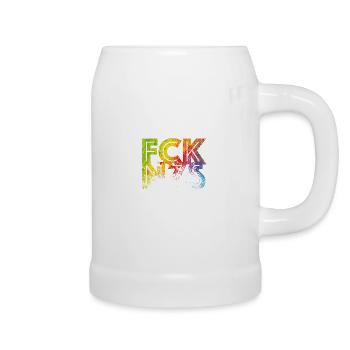 FCK NZS - Bierkrug - Weiß - Rechts