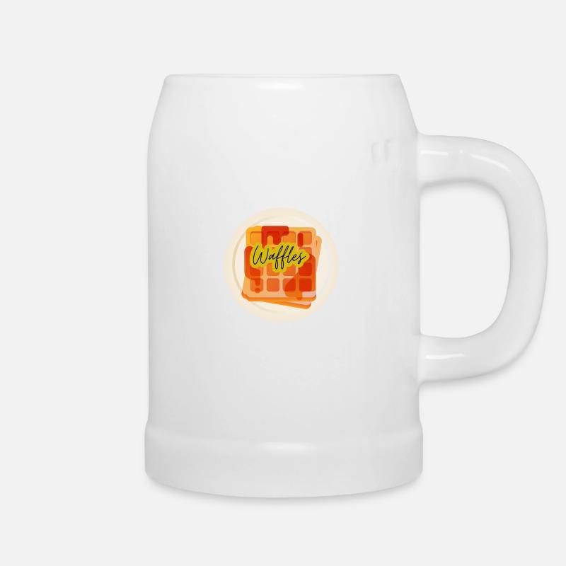Breakfast waffles - Beer Mug - white