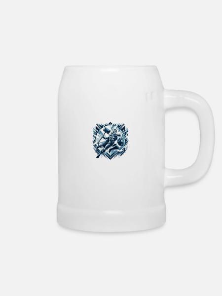 Krieger der Eiszeit - Bierkrug - Weiß