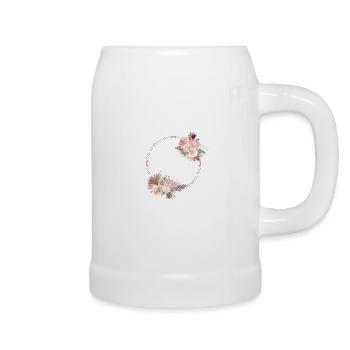 Die Blumenbraut - Junggesellinnenabschied Geschenkidee - Bierkrug - Weiß - Rechts
