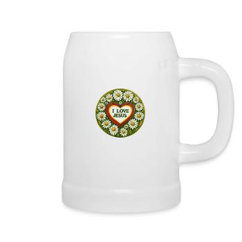 Ich liebe Jesus - Bierkrug - Weiß - Rechts