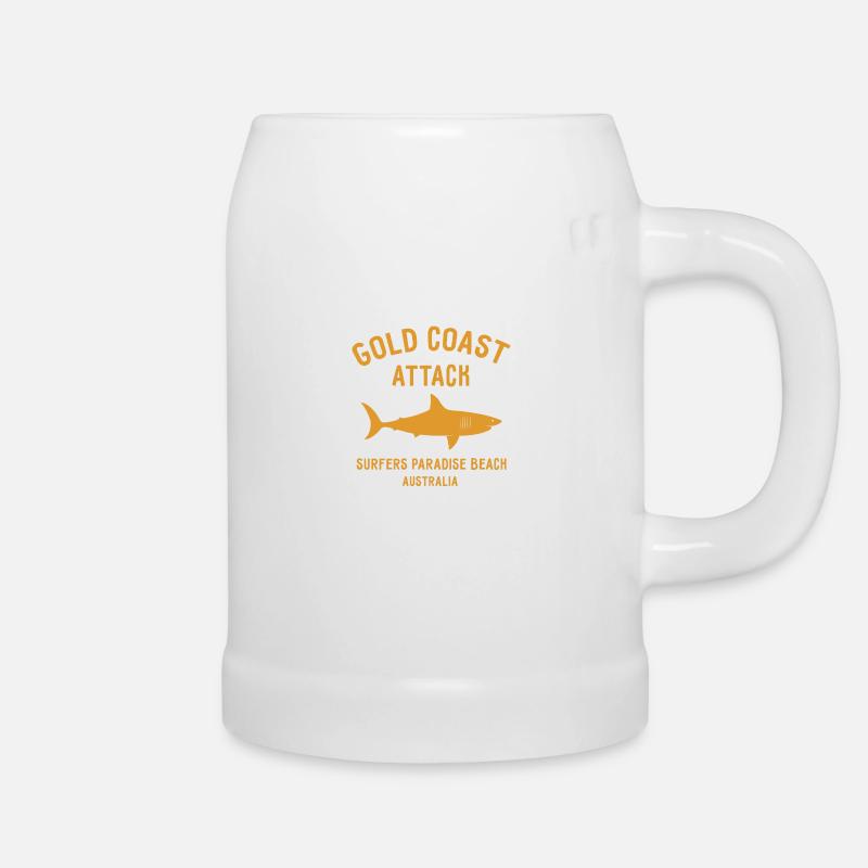 Gold Coast Attack - Australia - Surfers Paradise - Beer Mug - white