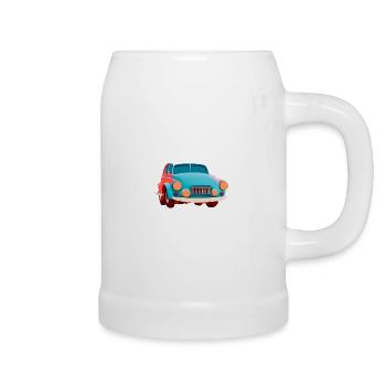 Old Abstract Car - Beer Mug - white - Right