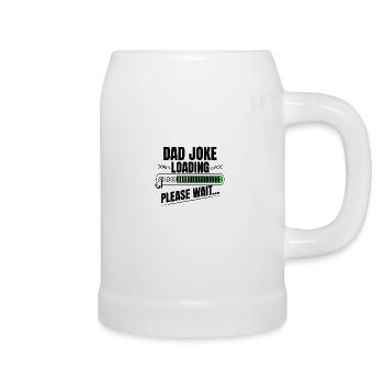 Dad joke loading please wait dad gift idea - Beer Mug - white - Right