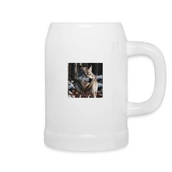 Wolf - Bierkrug - Weiß - Rechts
