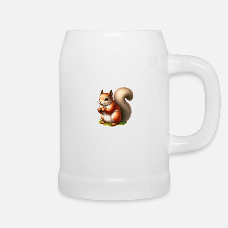 Eichhörnchen - Bierkrug - Weiß