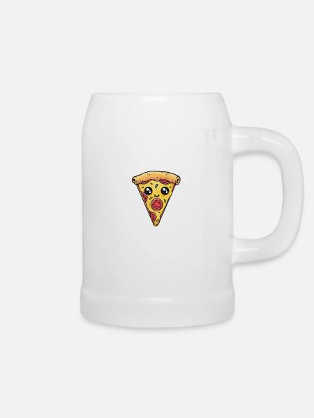 Pizzastück Pizzeria - Bierkrug - Weiß