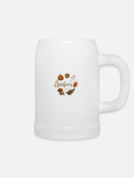 Herbst - Bierkrug - Weiß