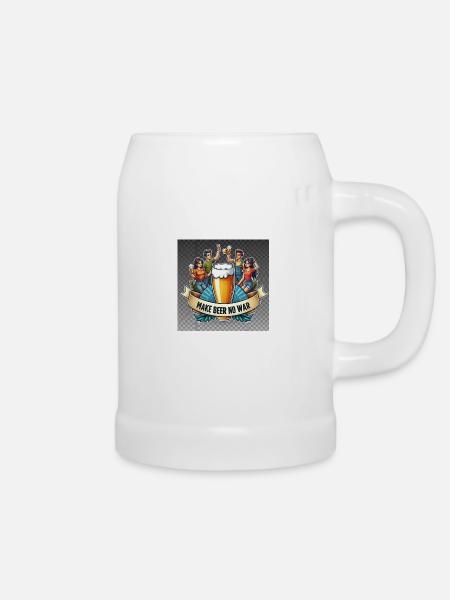 make Beer No War Logo - Bierkrug - Weiß